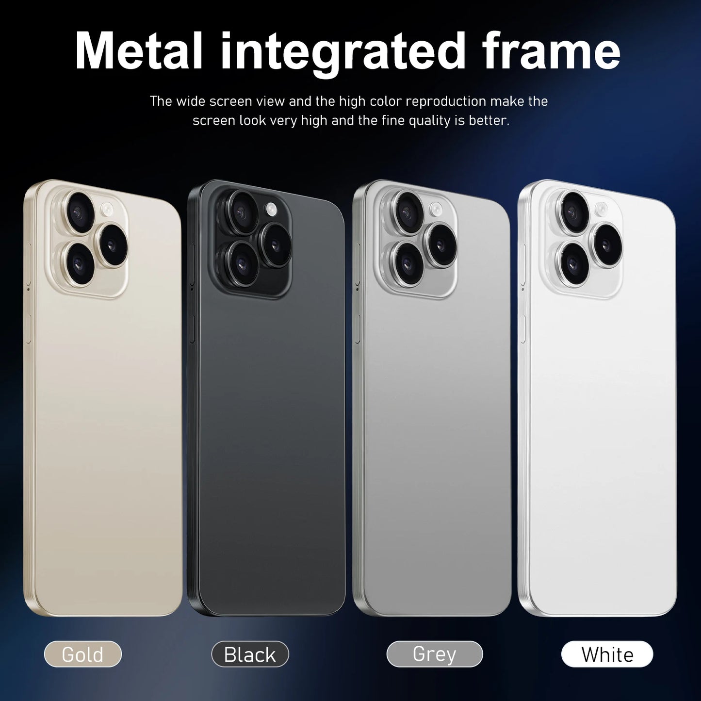 I16 Pro Max New Smartphone 5G 7.3-inch High-definition Android 13 Snapdragon 8gen3 10core Dual SIM Phone 6800mAh Unlocking Phone