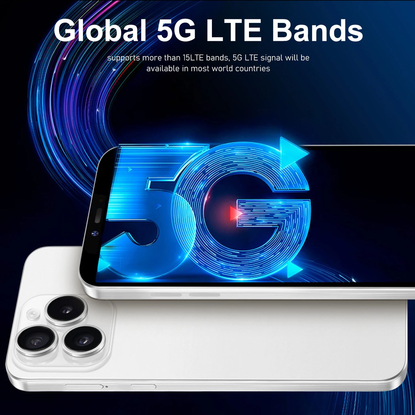 I16 Pro Max New Smartphone 5G 7.3-inch High-definition Android 13 Snapdragon 8gen3 10core Dual SIM Phone 6800mAh Unlocking Phone