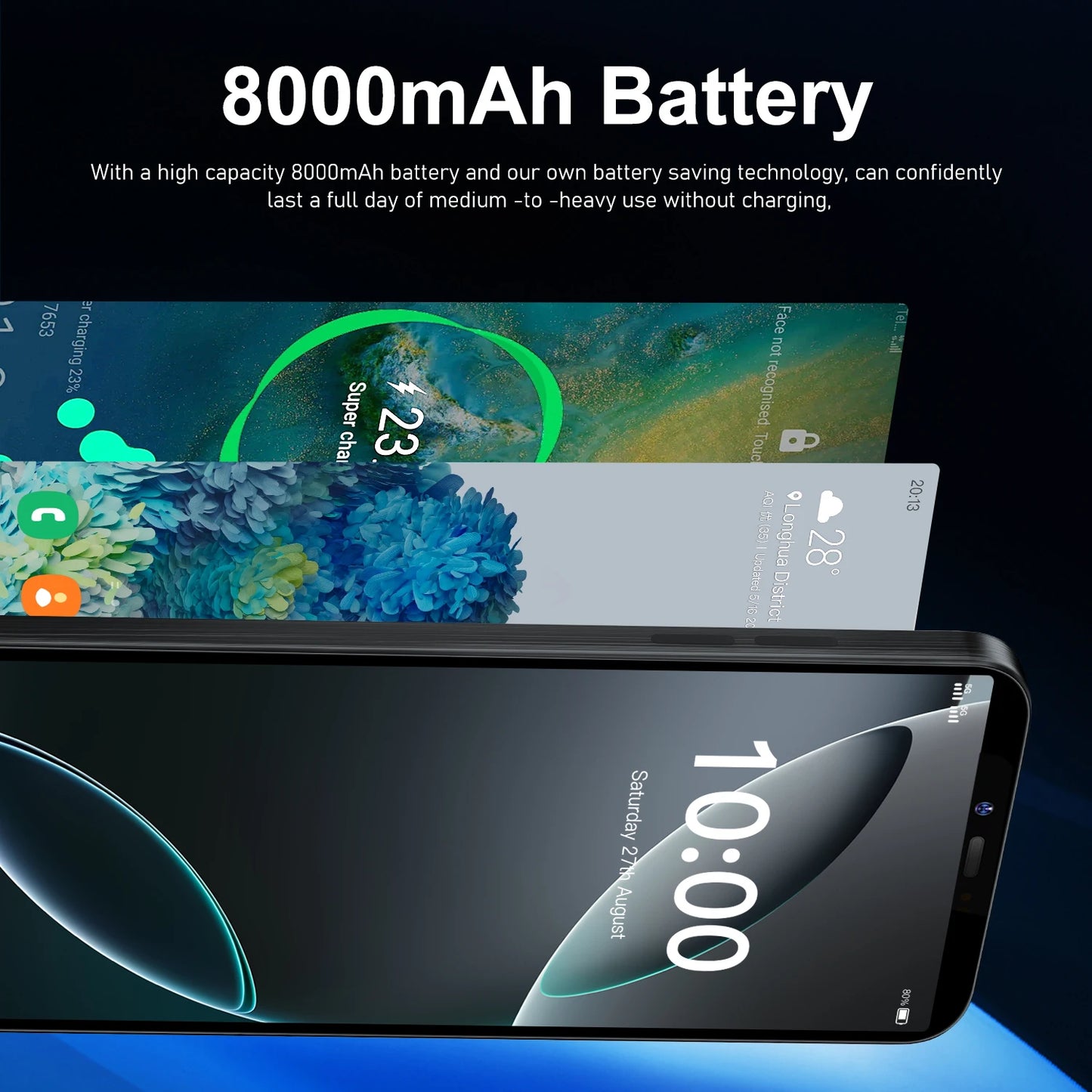 I16 Pro Max New Smartphone 5G 7.3-inch High-definition Android 13 Snapdragon 8gen3 10core Dual SIM Phone 6800mAh Unlocking Phone