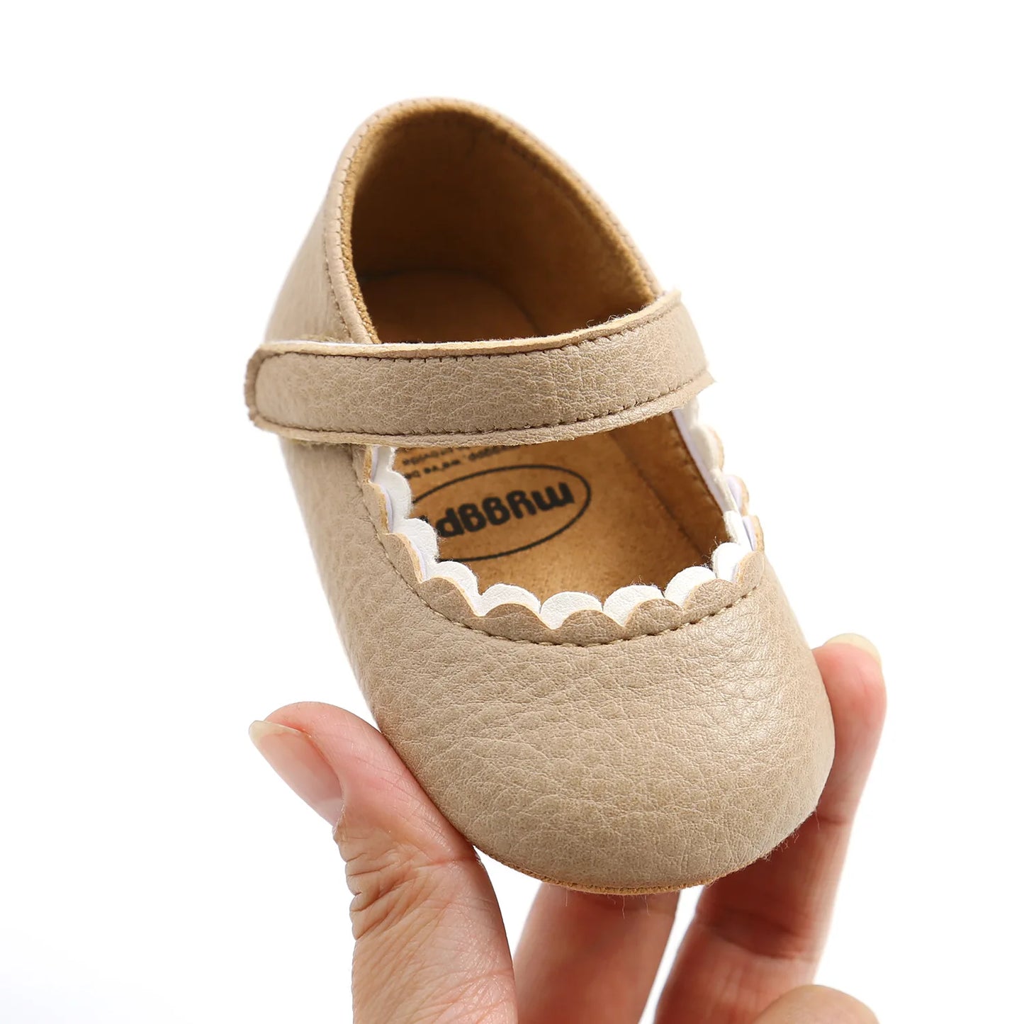 Meckior Baby Girl Shoes Leather Rubber Sole Anti-slip Toddler First Walkers Infant Crib Shoes Newborn Girl New Baby Shoes