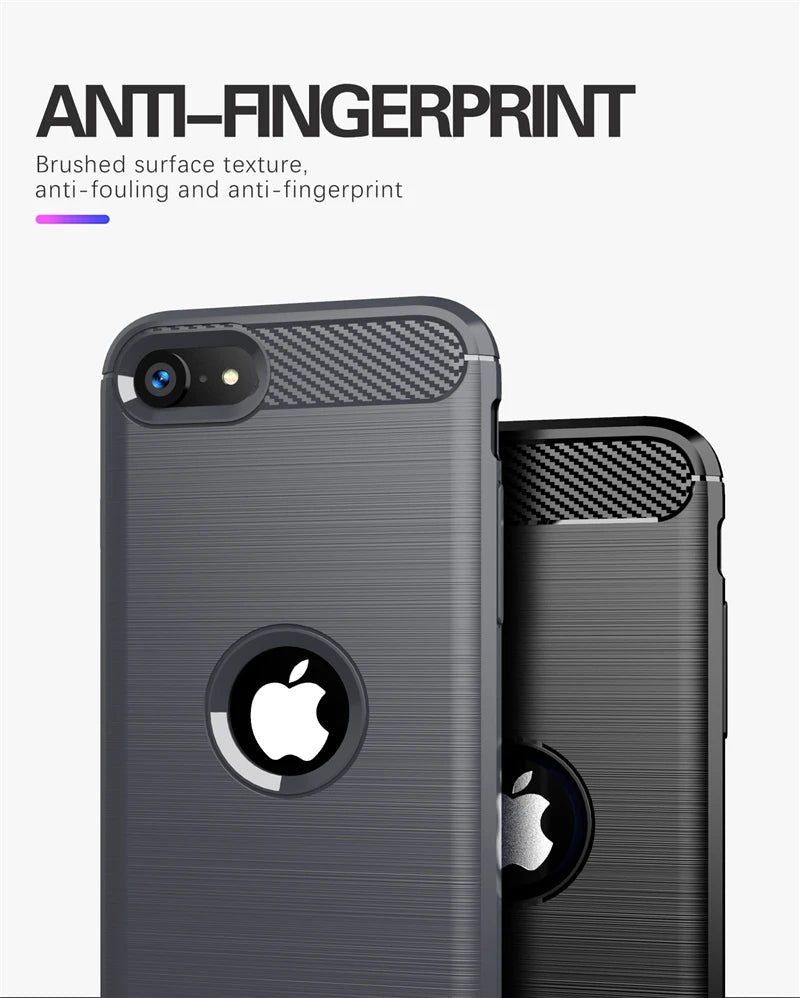 For Cover iPhone SE 2022 Case For iPhone SE 2020 Cover Shockproof TPU Carbon Fiber Case For iPhone 7 8 Plus 13 12 Pro Max Fundas