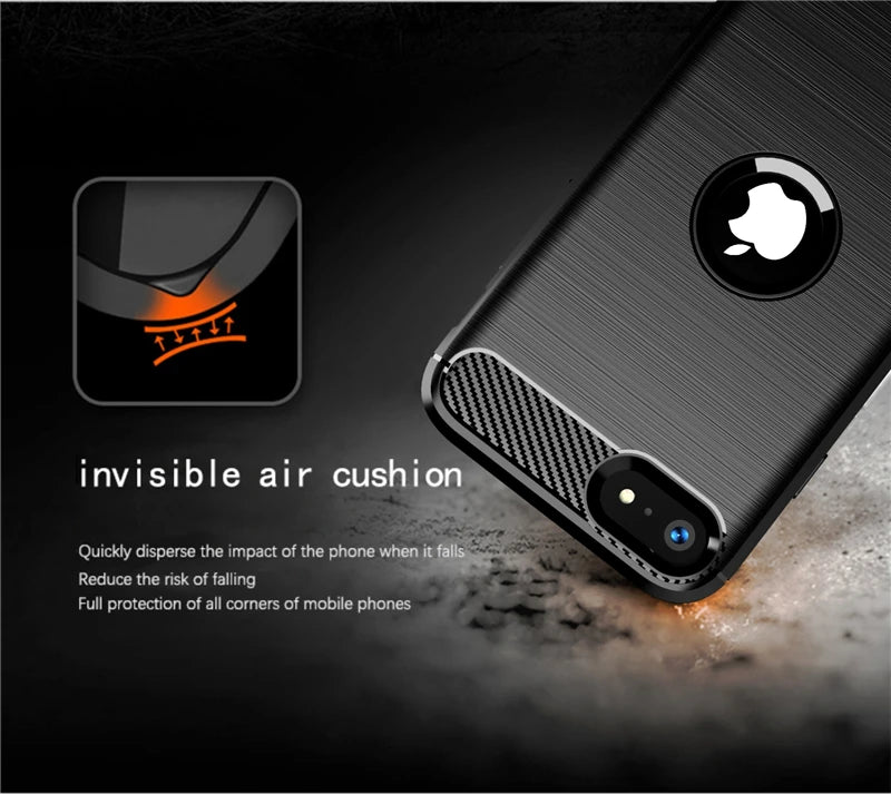 For Cover iPhone SE 2022 Case For iPhone SE 2020 Cover Shockproof TPU Carbon Fiber Case For iPhone 7 8 Plus 13 12 Pro Max Fundas