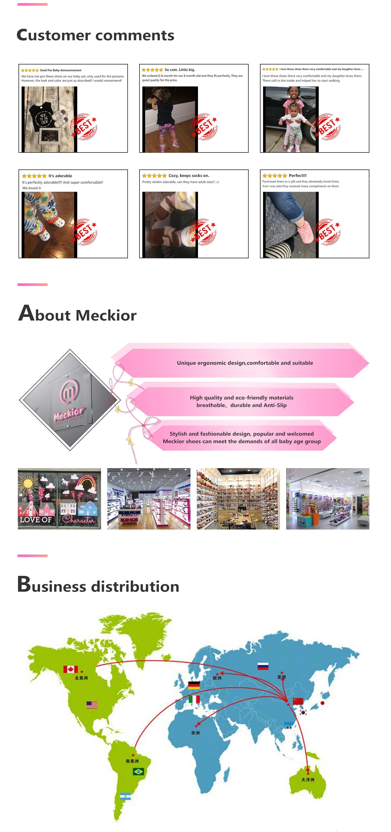 Meckior New Baby Shoes Retro Leather Boy Girl Shoes Toddler Rubber Sole Anti-slip First Walkers Newborn Infant Baby Crib Shoes