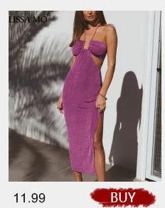 Julissa Mo Leopard Print V-Neck Sexy Bodycon Long Dress Women Lace Up Backless Summer Dresses Female Straps Party Beach Vestidos - E-line.com