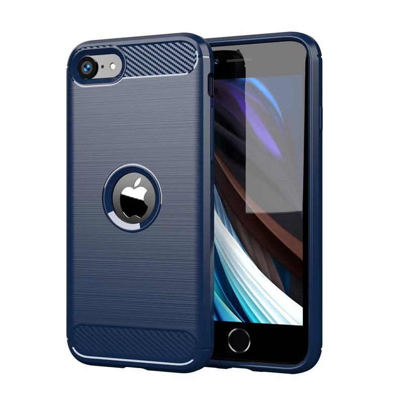 For Cover iPhone SE 2022 Case For iPhone SE 2020 Cover Shockproof TPU Carbon Fiber Case For iPhone 7 8 Plus 13 12 Pro Max Fundas