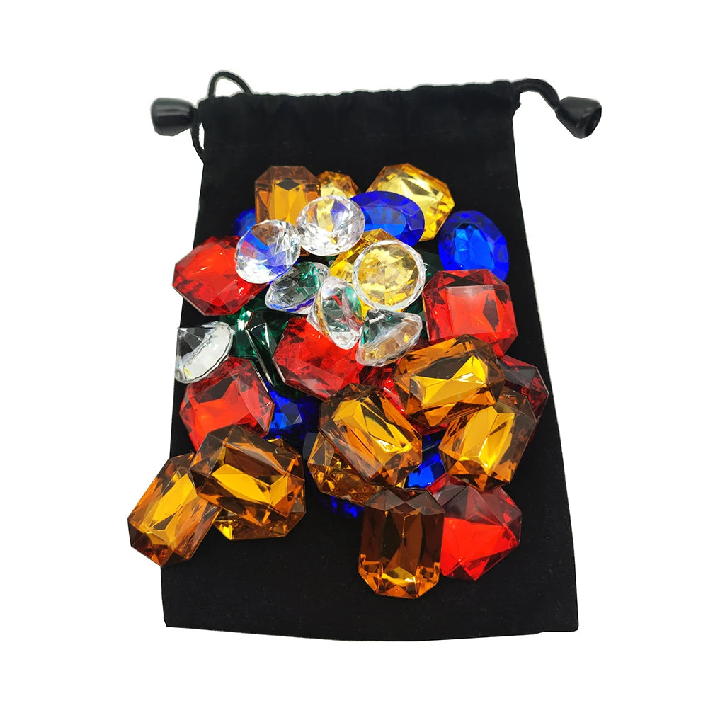 DIY Acrylic jewels Board Game Gemstone Token 40Pcs adding a touch of luxury to your game board