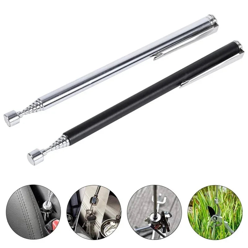 Mini Portable Telescopic Magnetic Pen Handy Tool with Light Capacity for Picking Up Nut Bolt Extendable Metal Pickup Rod Stick