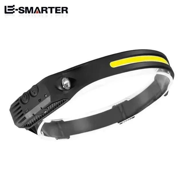 LED Headlamp Sensor Headlight With Built-in Battery Head Flashlight USB Rechargeable Work Light Head Lamp Super Bright Torch - E-line.com