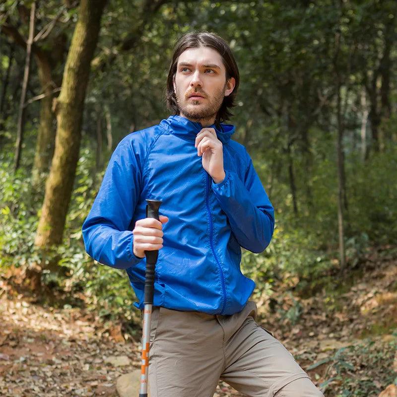 Camping Waterproof Jacket Men Women Windbreaker Men Raincoat Rain Jacket Men Waterproof Hiking Climbing Clothes Sun Protection - E-line.com