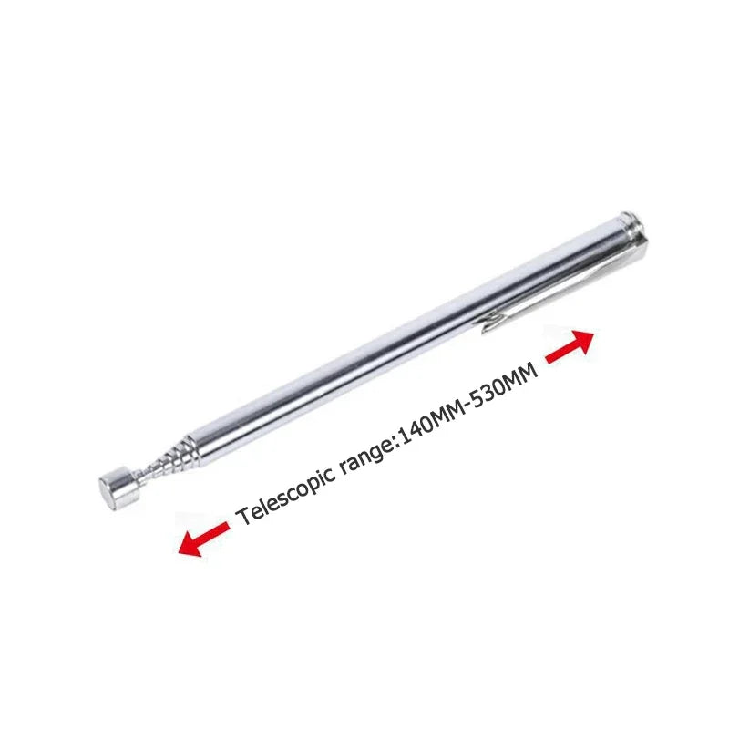 Mini Portable Telescopic Magnetic Pen Handy Tool with Light Capacity for Picking Up Nut Bolt Extendable Metal Pickup Rod Stick