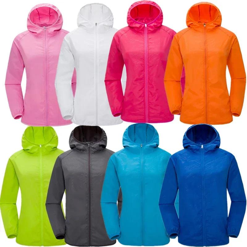 Camping Waterproof Jacket Men Women Windbreaker Men Raincoat Rain Jacket Men Waterproof Hiking Climbing Clothes Sun Protection - E-line.com