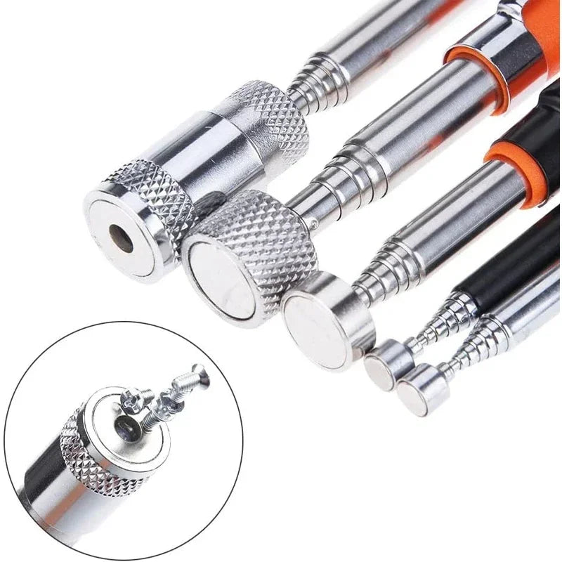 Mini Portable Telescopic Magnetic Pen Handy Tool with Light Capacity for Picking Up Nut Bolt Extendable Metal Pickup Rod Stick