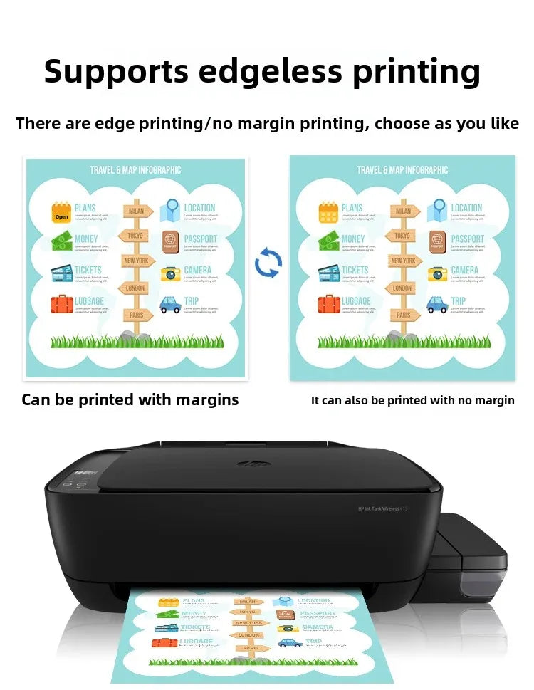 HP Tank415 Original All-in-One Photo Printer Copy Machine Wireless Small A4 Office Home Student Use Compatible with Mac And Wind