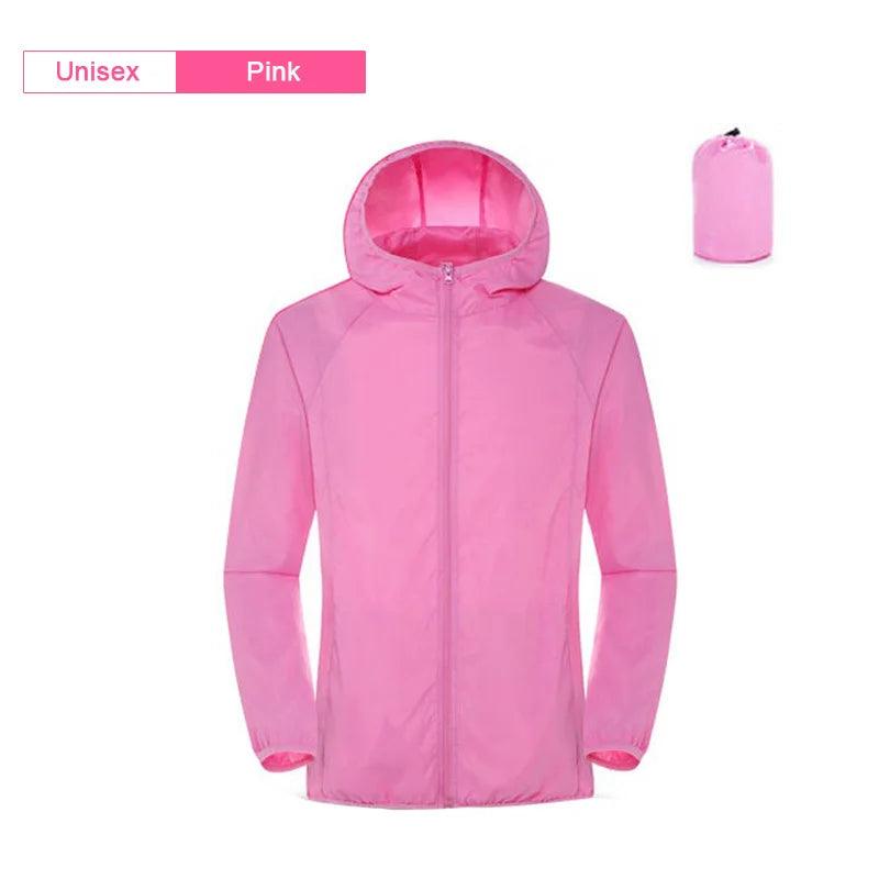 Camping Waterproof Jacket Men Women Windbreaker Men Raincoat Rain Jacket Men Waterproof Hiking Climbing Clothes Sun Protection - E-line.com