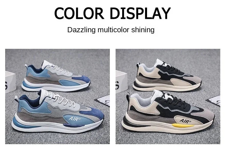 Men Casual Sneakers Fashion Breathable Running Shoes New Mesh Men's Platform Walking Sneakers Shoes Male Zapatillas Hombre
