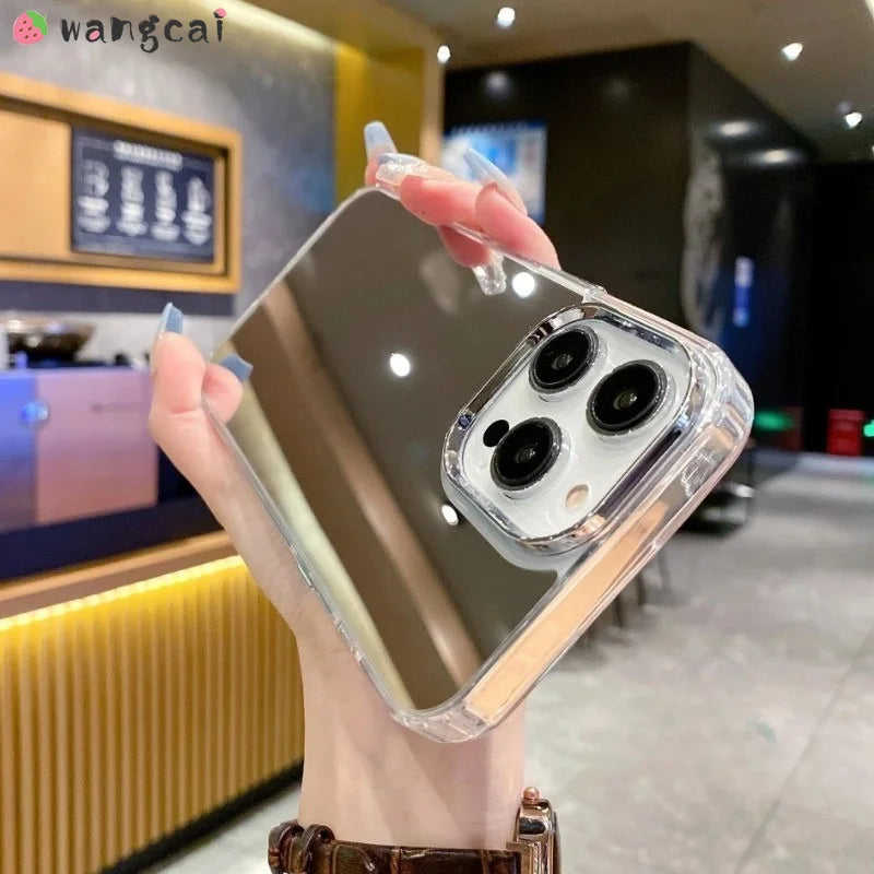 For Realme C67 C65 C55 C53 C51 C35 C33 C30 C25S C25Y C21Y C17 C15 C12 C1 Q5i U1 F9 V23i Phone Case Makeup Mirror Plating Cover
