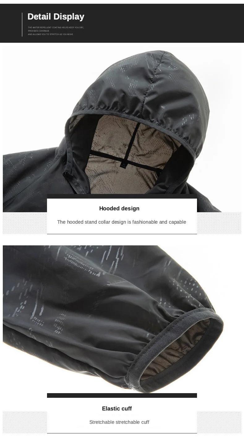 Camping Waterproof Jacket Men Women Windbreaker Men Raincoat Rain Jacket Men Waterproof Hiking Climbing Clothes Sun Protection - E-line.com