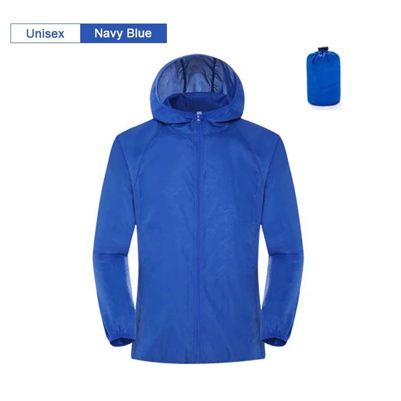 Camping Waterproof Jacket Men Women Windbreaker Men Raincoat Rain Jacket Men Waterproof Hiking Climbing Clothes Sun Protection - E-line.com