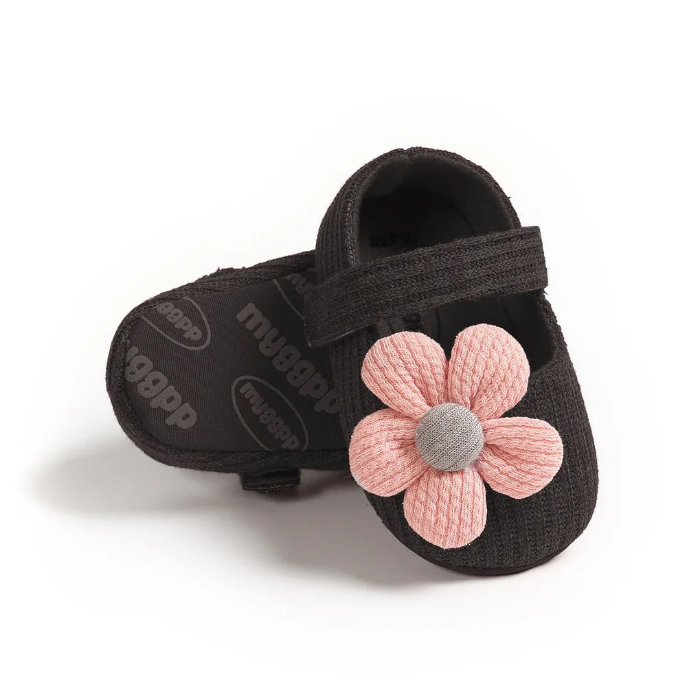 0-18M Baby Girls Cotton Shoes Retro Spring Autumn Toddlers Prewalkers Cotton Shoes Infant Soft Bottom First Walkers - Winduu