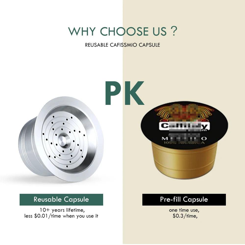 for Tchibo Cafissimo Easy K fee Reusable Coffee Capsule Lov Passione 3 Hearts Coffee Pods Stainless Steel Refill Filters Pod - E-line.com