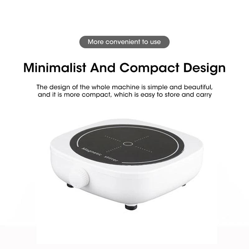 Magnetic Stirrer Kitchen Liquid Mixing Mini Lab Stir Mixer Portable Stirrer Plate with Stir Bar USB 2L 4000RPM for Laboratory - E-line.com