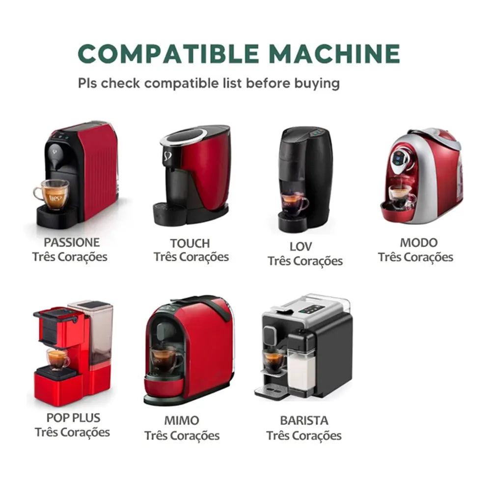 for Tchibo Cafissimo Easy K fee Reusable Coffee Capsule Lov Passione 3 Hearts Coffee Pods Stainless Steel Refill Filters Pod - E-line.com
