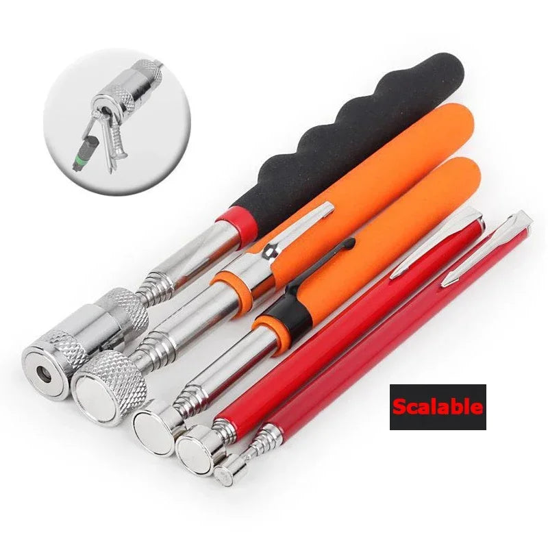 Mini Portable Telescopic Magnetic Pen Handy Tool with Light Capacity for Picking Up Nut Bolt Extendable Metal Pickup Rod Stick