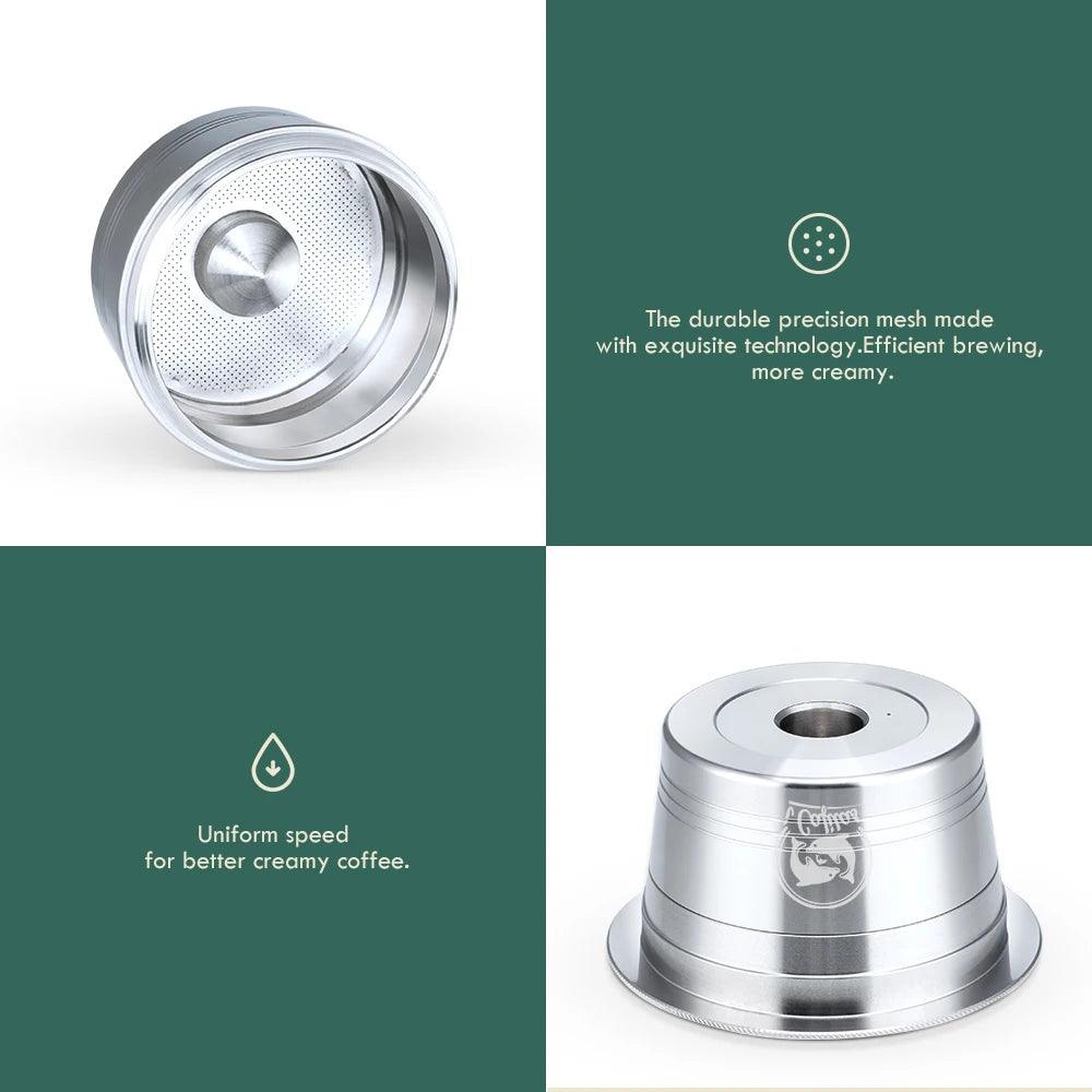 for Tchibo Cafissimo Easy K fee Reusable Coffee Capsule Lov Passione 3 Hearts Coffee Pods Stainless Steel Refill Filters Pod - E-line.com