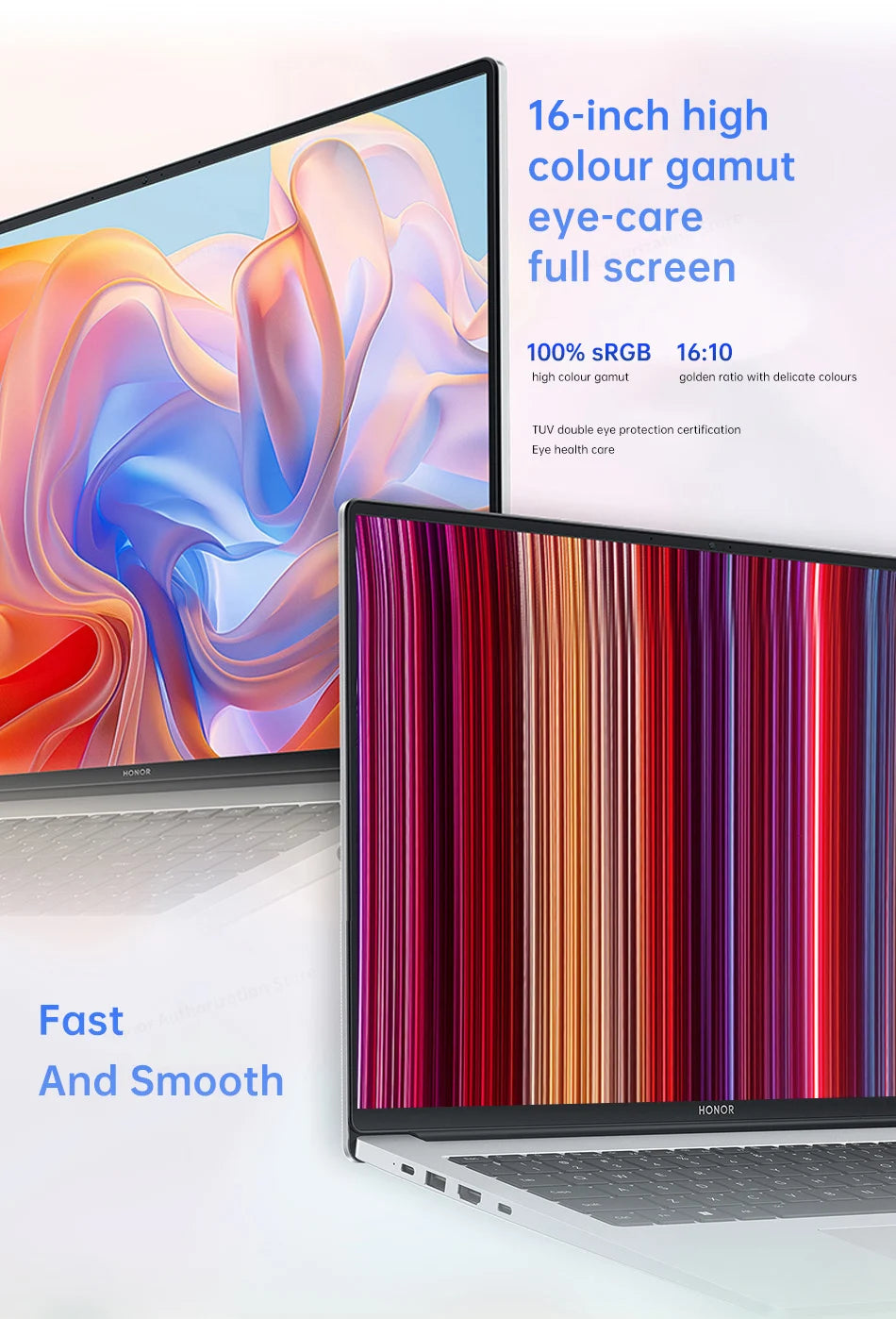 Honor Laptop X16 Plus 2024 Ryzen 7 8845HS,16GB 512GB/32GB 1TB,AMD Radeon™ 780M Notebook SSD IPS 16 Inch