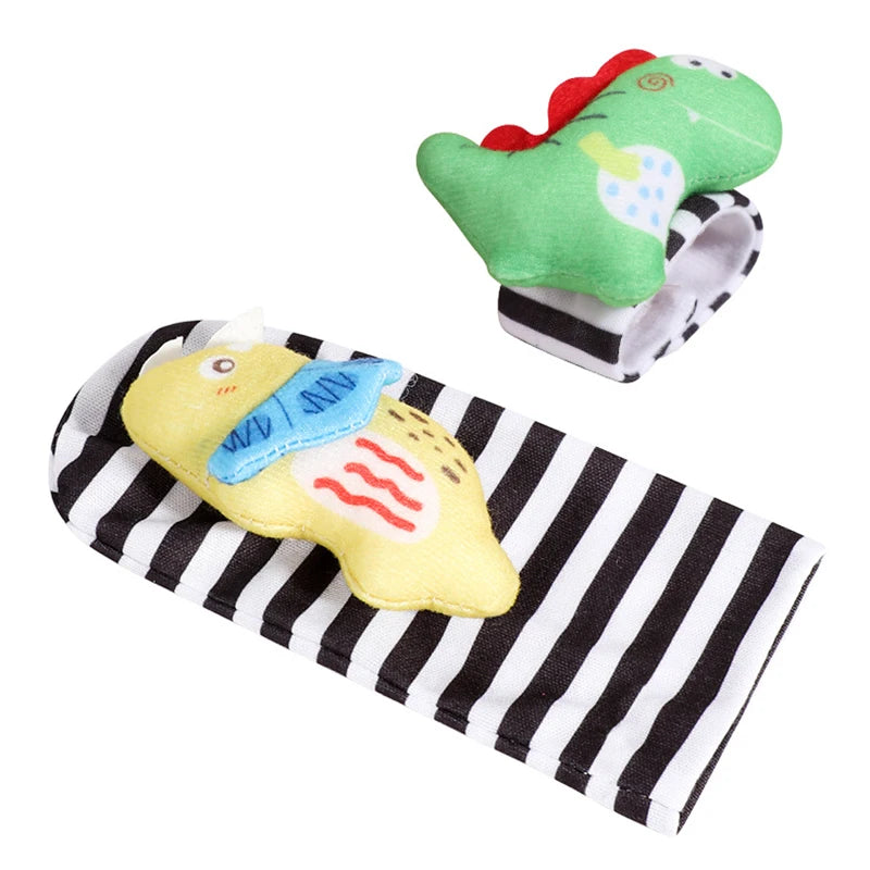 Foot Finder Rattle Sock Baby Toy Wrist Arm Hand Bracelet Rattle Feet Leg Ankle Socks for Newborn Infant Babies Boy Girl Bebe