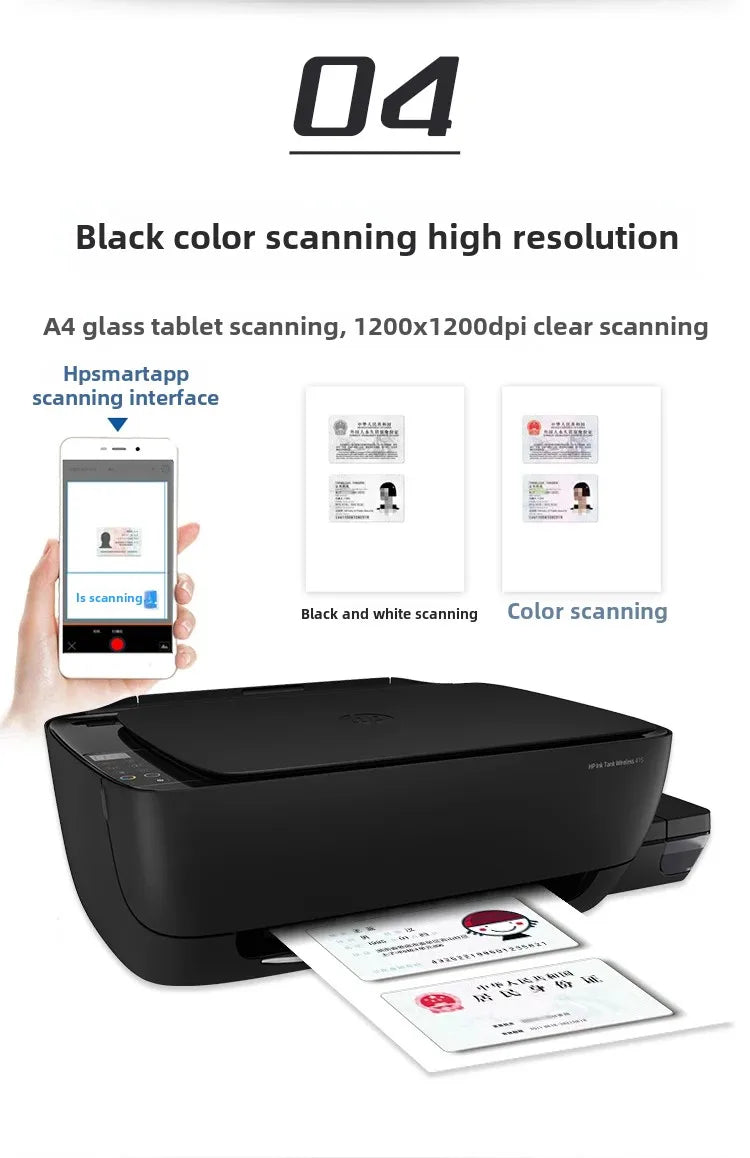 HP Tank415 Original All-in-One Photo Printer Copy Machine Wireless Small A4 Office Home Student Use Compatible with Mac And Wind
