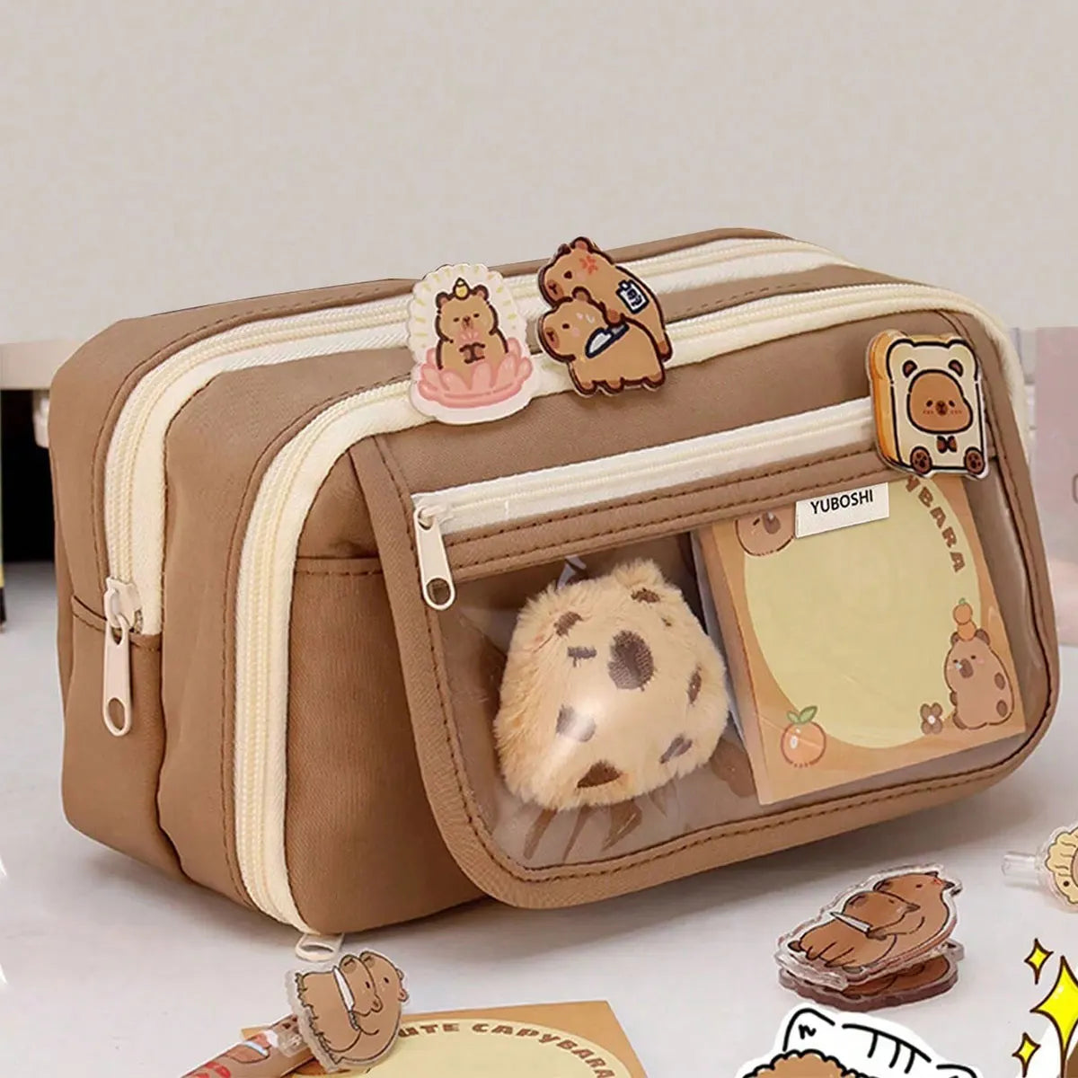 1Pc Large Capacity Pencil Case Flip Cover Stationery Pencil Bag Simple Stationery Storage bag School Office Supplies Stationery