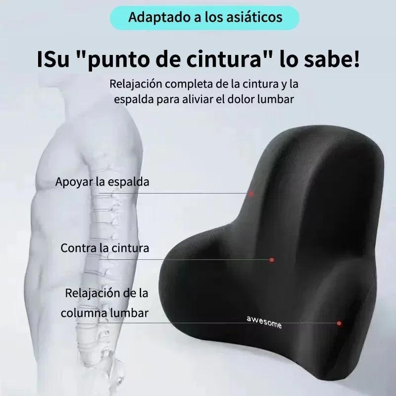 Memory Foam Lumbar Back Cushion for Car Office Gaming Chairs and Postpartum Waist Support Multi Functional Pain Relief Pillow - E-line.com