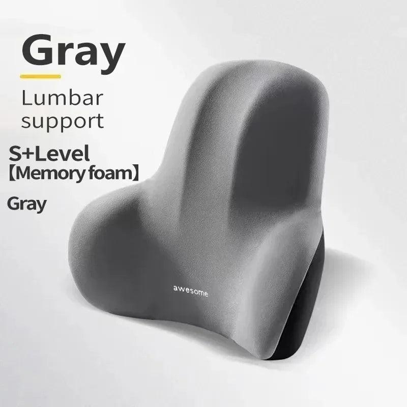 Memory Foam Lumbar Back Cushion for Car Office Gaming Chairs and Postpartum Waist Support Multi Functional Pain Relief Pillow - E-line.com