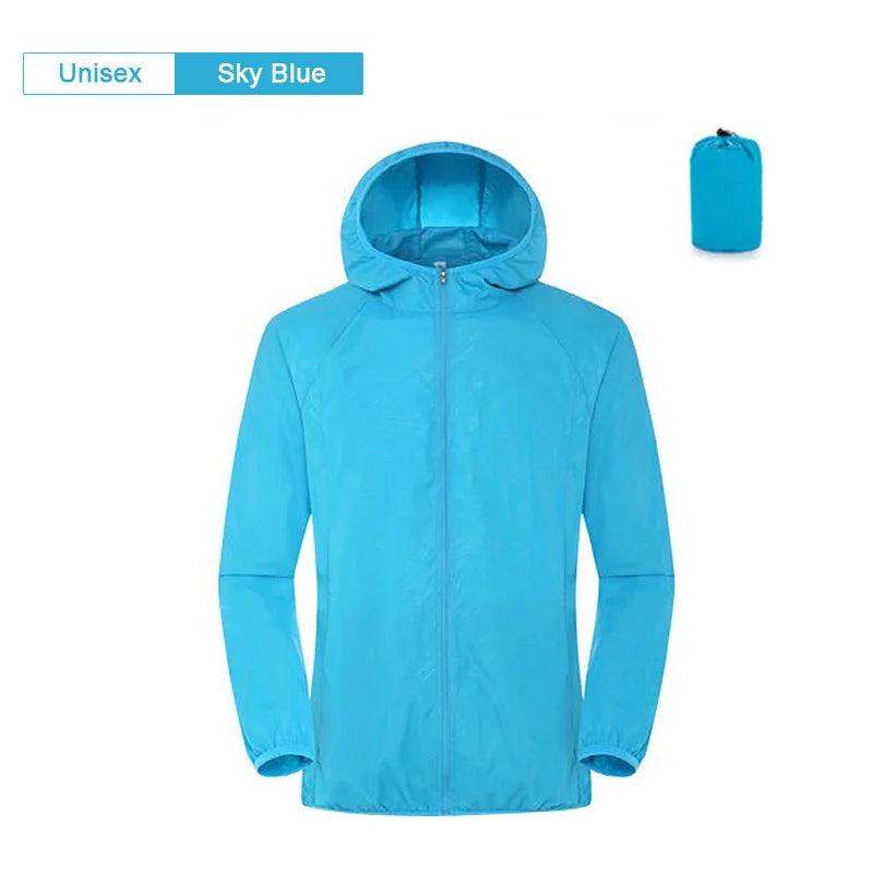 Camping Waterproof Jacket Men Women Windbreaker Men Raincoat Rain Jacket Men Waterproof Hiking Climbing Clothes Sun Protection - E-line.com
