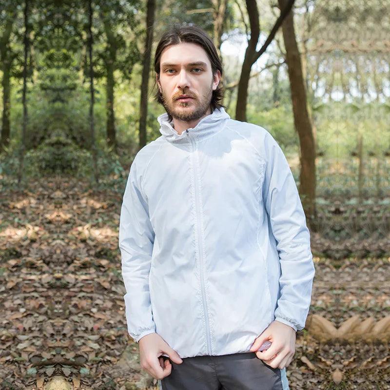 Camping Waterproof Jacket Men Women Windbreaker Men Raincoat Rain Jacket Men Waterproof Hiking Climbing Clothes Sun Protection - E-line.com