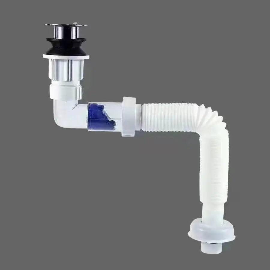 Flip-Top Kitchen Sink Drain Retractable Deodorizing Filter Flexible Downspout Bathroom Sink Anti Clogging Kitchen Accessories