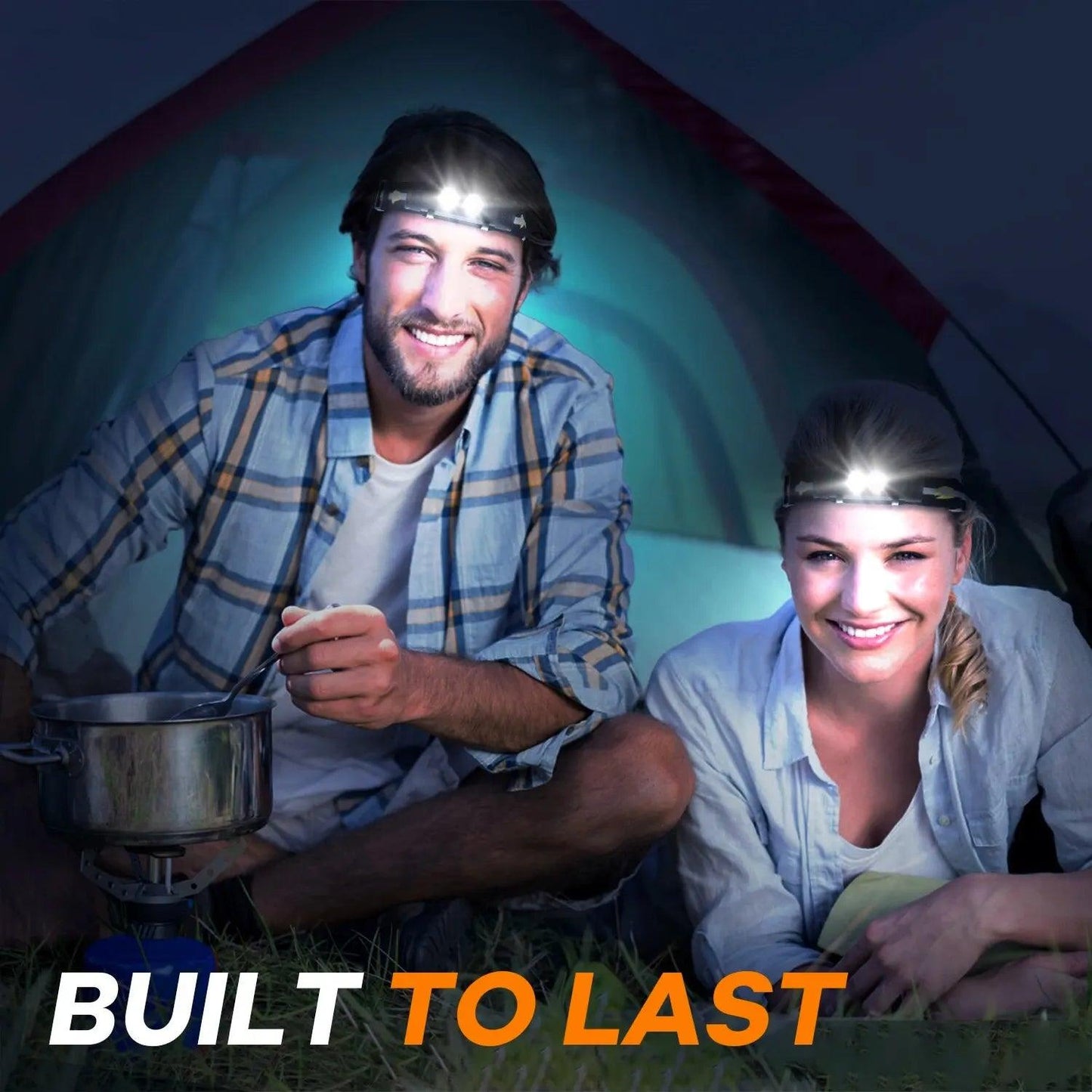 H25S Headlamp 18650 Headlight Dual SST40 LED 1200lm USB Rechargeable Outdoor Tactical Working Lamp - E-line.com