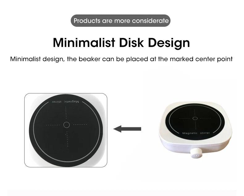 Magnetic Stirrer Kitchen Liquid Mixing Mini Lab Stir Mixer Portable Stirrer Plate with Stir Bar USB 2L 4000RPM for Laboratory - E-line.com