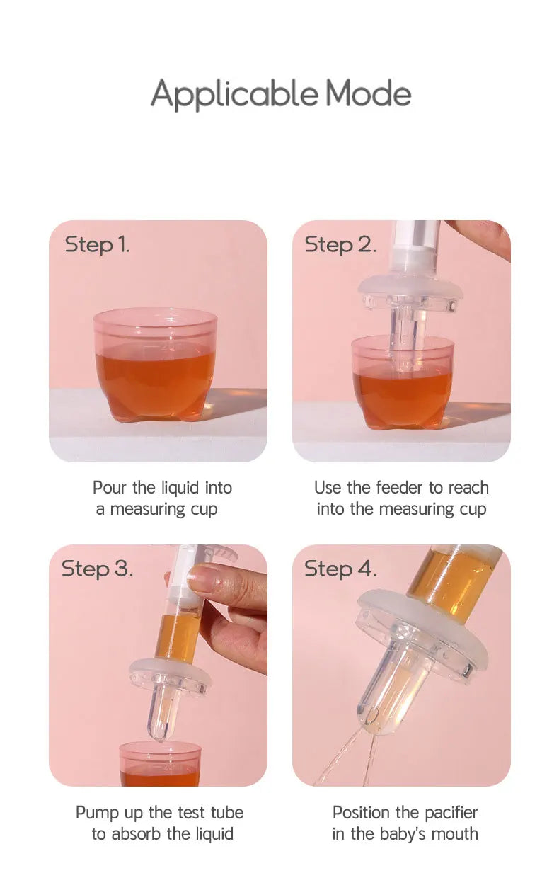 Baby Medicine Feeder Needle Feeder BPA-Free Children Food Grade Squeeze Dropper Dispenser Anti-Choke Medicine Dropper Pacifier