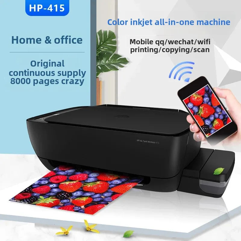 HP Tank415 Original All-in-One Photo Printer Copy Machine Wireless Small A4 Office Home Student Use Compatible with Mac And Wind