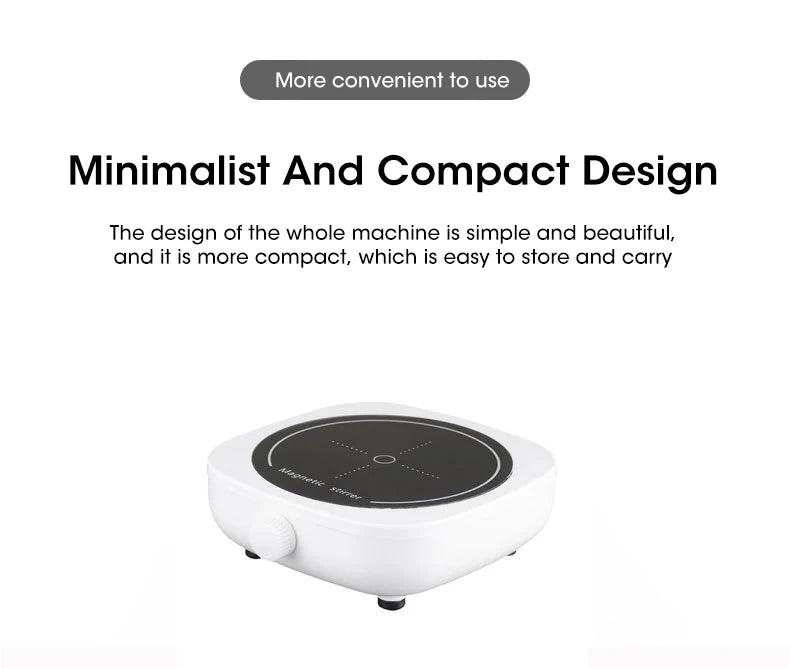 Magnetic Stirrer Kitchen Liquid Mixing Mini Lab Stir Mixer Portable Stirrer Plate with Stir Bar USB 2L 4000RPM for Laboratory - E-line.com