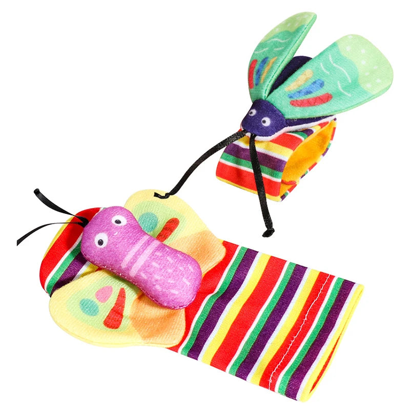 Foot Finder Rattle Sock Baby Toy Wrist Arm Hand Bracelet Rattle Feet Leg Ankle Socks for Newborn Infant Babies Boy Girl Bebe
