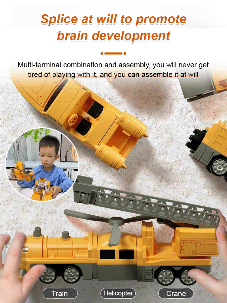 Magnetic Transform Engineering Car Assembled Toys Auto Zusammengebautes Spielzeug Magnetisches Transformation Technik For Kids