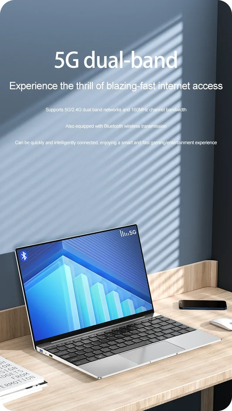 Laptop Intel Pentium N3700 16GB RAM 1024GB SSD Notebook 1920*1080 Resolution Windows 11 Unlock Computer Office Study Gamer PC
