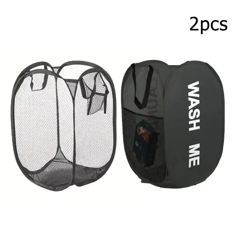 Mesh Pop-up Laundry Basket, Laundry Basket, Foldable Dirty Clothes Storage Basket, Large Capacity Storage Basket - E-line.com