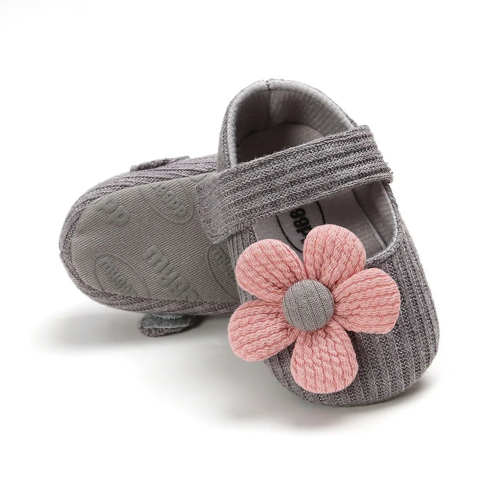 0-18M Baby Girls Cotton Shoes Retro Spring Autumn Toddlers Prewalkers Cotton Shoes Infant Soft Bottom First Walkers - Winduu