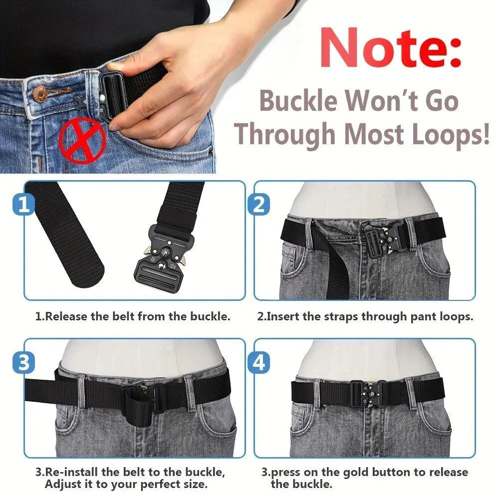 Men's Belt Outdoor Multi Function Compass Belt High Quality Canvas For Nylon Male Luxury Belts Women's Sports Jeans Neutral Belt - E-line.com
