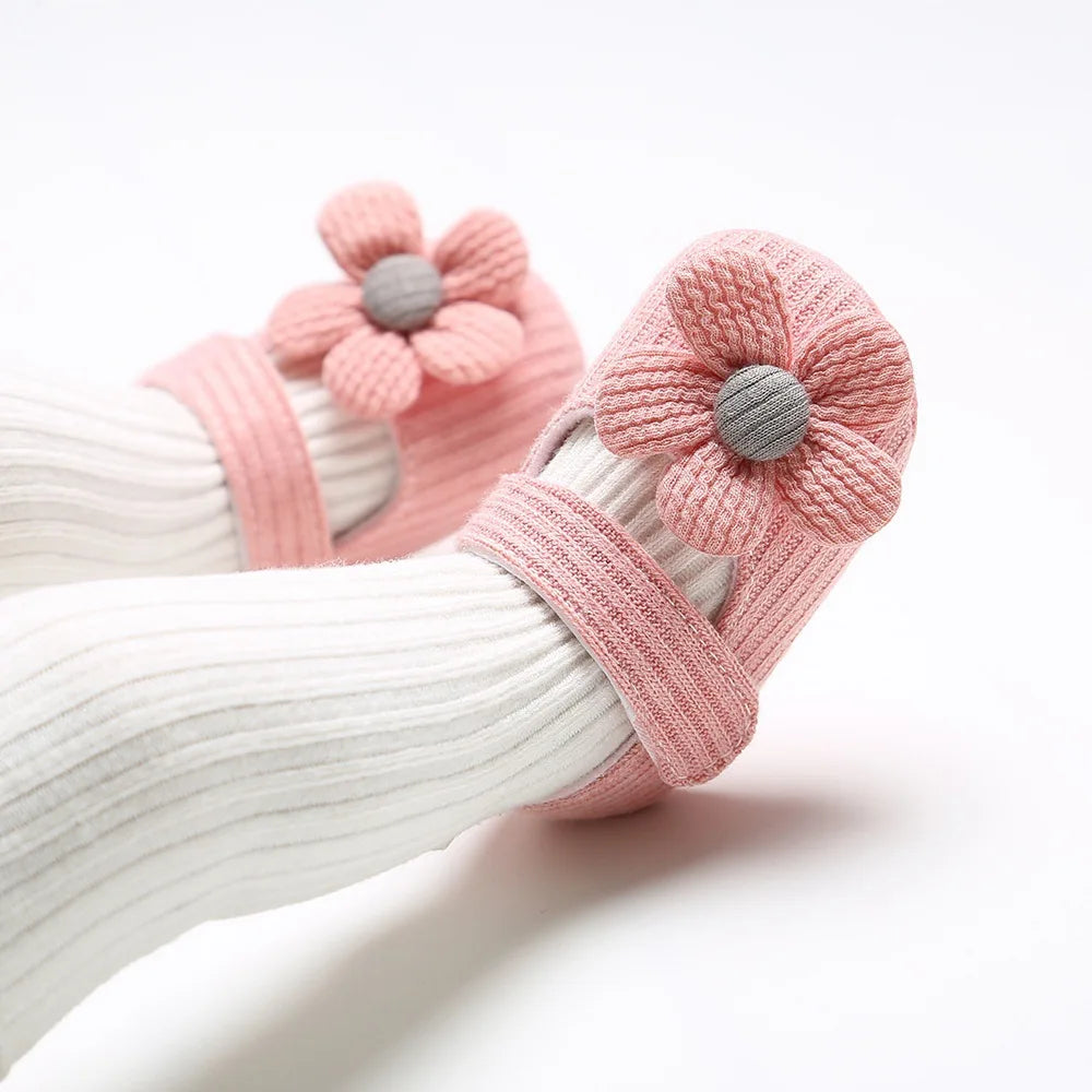 0-18M Baby Girls Cotton Shoes Retro Spring Autumn Toddlers Prewalkers Cotton Shoes Infant Soft Bottom First Walkers - Winduu