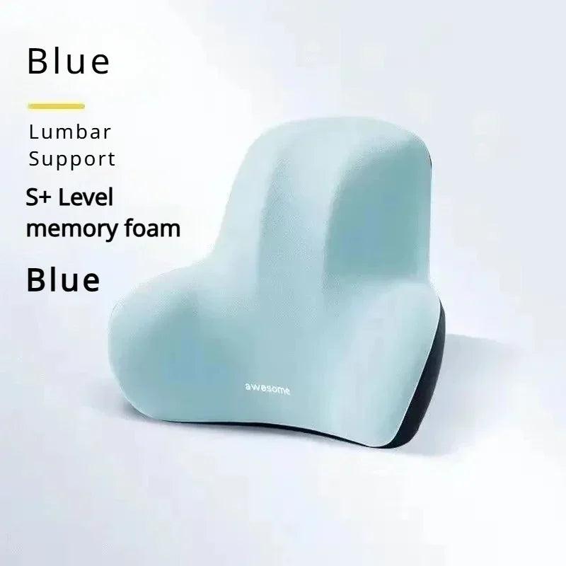 Memory Foam Lumbar Back Cushion for Car Office Gaming Chairs and Postpartum Waist Support Multi Functional Pain Relief Pillow - E-line.com